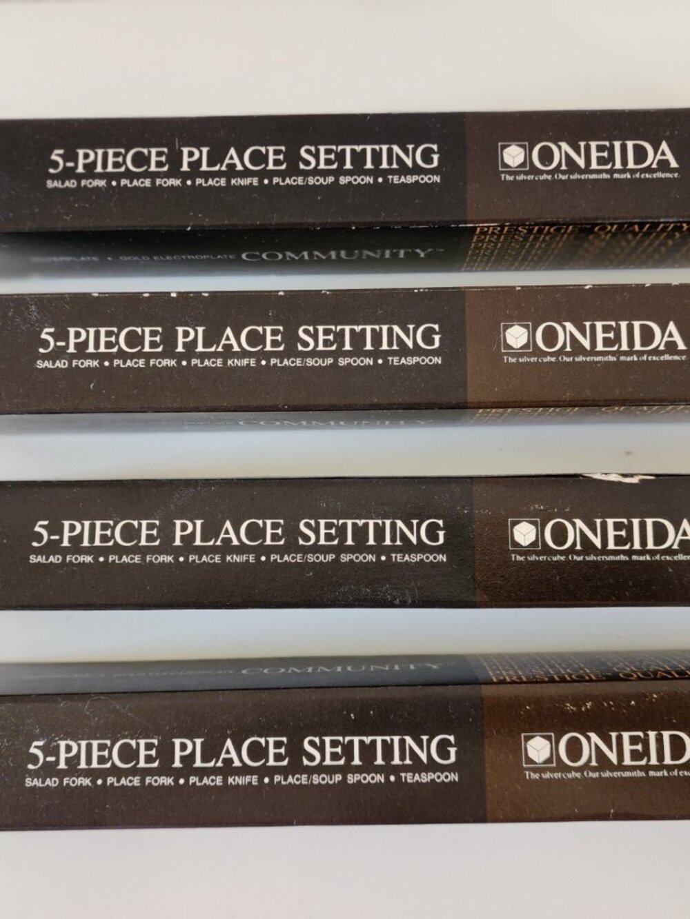 Vtg NEW Oneida Silver SHELL Community Silver Plate Flatware 5pc Place Setting